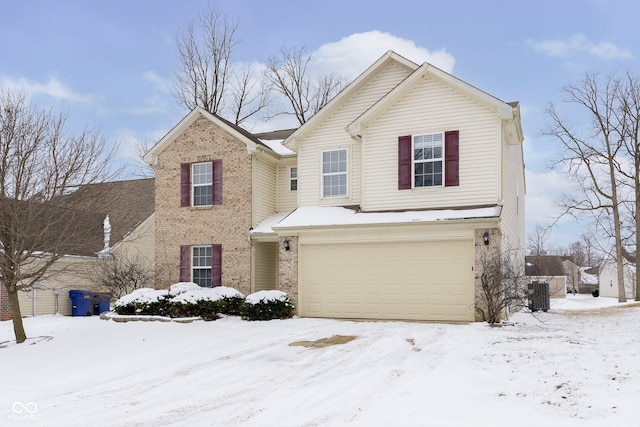 traditional-style home with brick siding