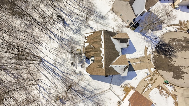 view of snowy aerial view