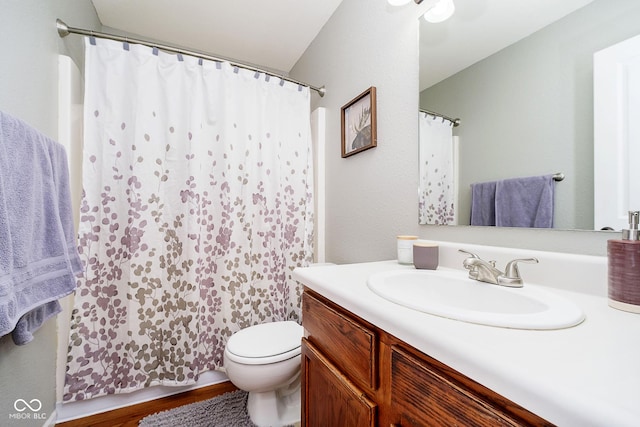 bathroom featuring toilet and vanity