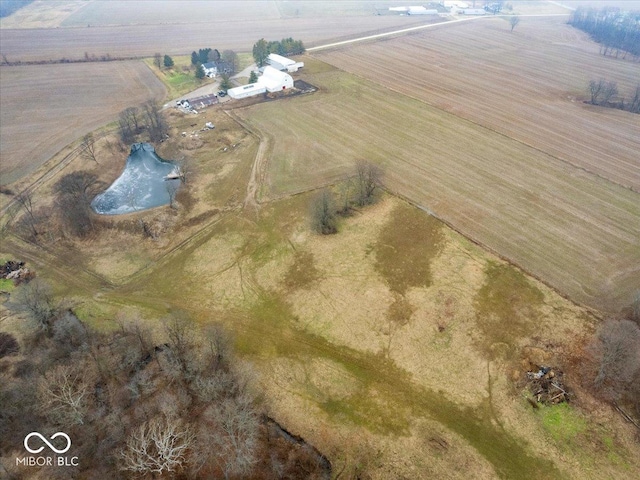 bird's eye view with a rural view