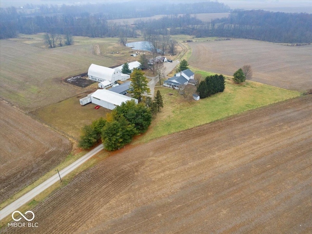 drone / aerial view featuring a rural view