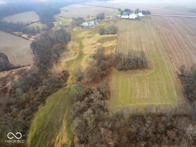 drone / aerial view featuring a rural view