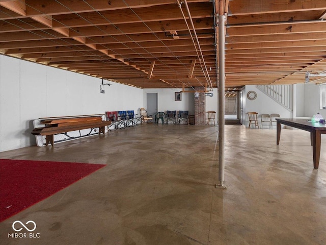 view of basement