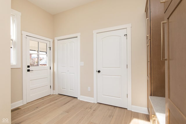 foyer featuring light hardwood / wood-style flooring