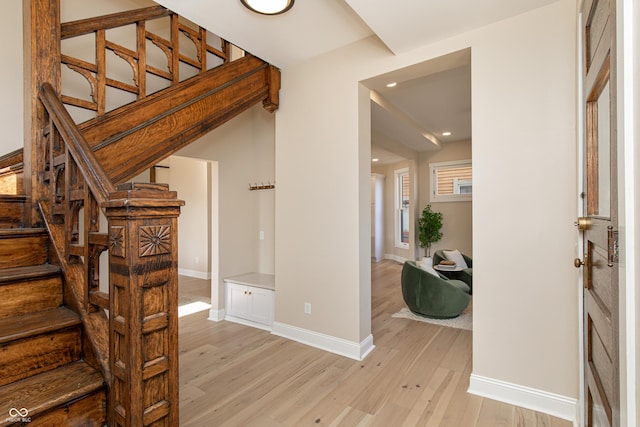 interior space with wood-type flooring