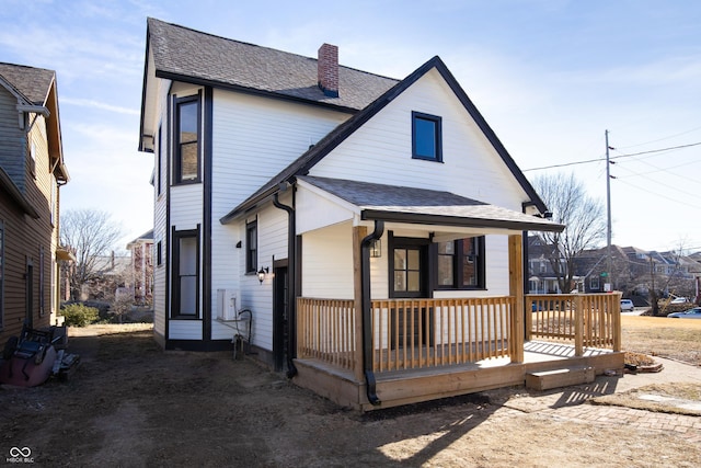 view of front of property with covered porch