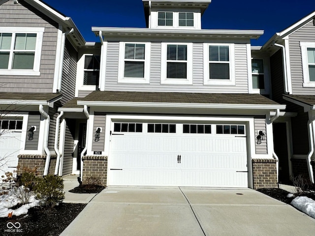 view of property featuring a garage