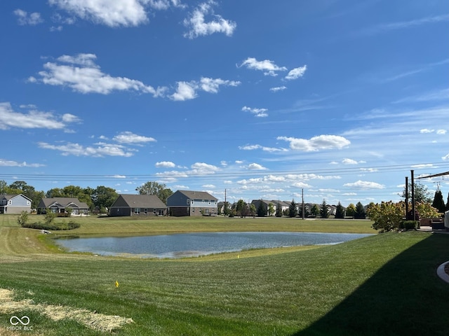 property view of water featuring a residential view