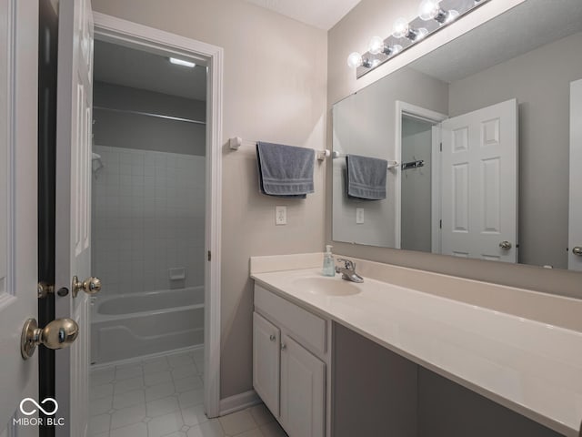 bathroom with  shower combination and vanity