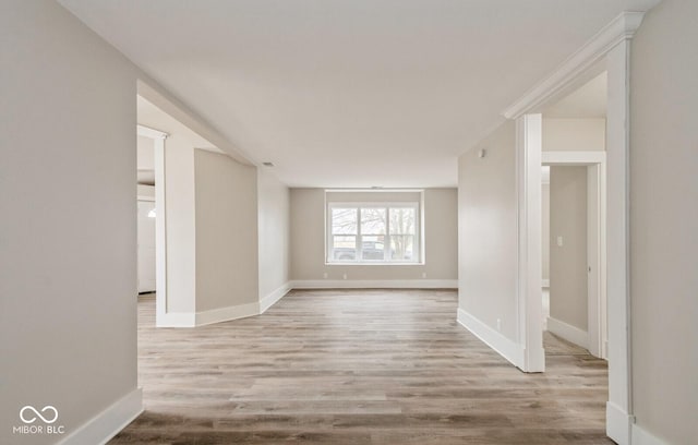 unfurnished room featuring light hardwood / wood-style floors