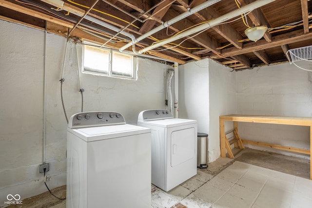 laundry area featuring laundry area and separate washer and dryer