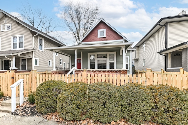 view of front of home with a porch