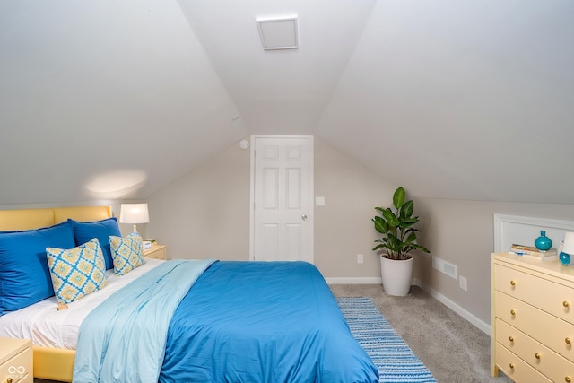 227 W 7th St, Lapel, IN 46051 - bedroom with light carpet, baseboards, and vaulted ceiling