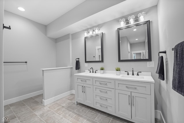 bathroom with vanity