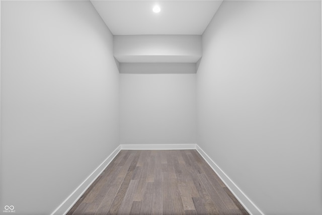 interior space with hardwood / wood-style flooring