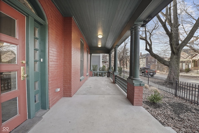 view of patio with covered porch