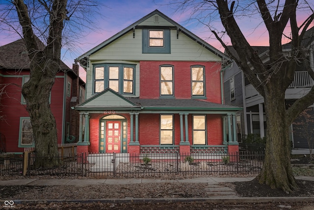 view of front facade featuring a porch