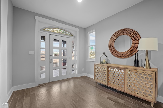 entrance foyer with wood-type flooring