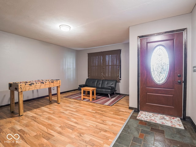 foyer featuring hardwood / wood-style flooring