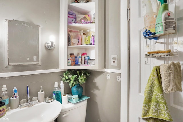 bathroom with sink and toilet