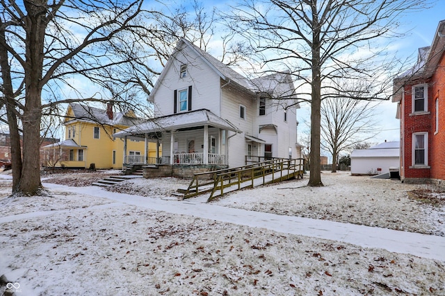 view of front of property with covered porch