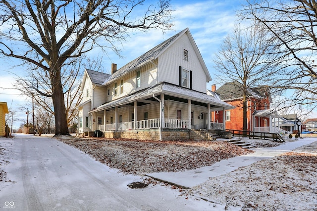 exterior space with a porch