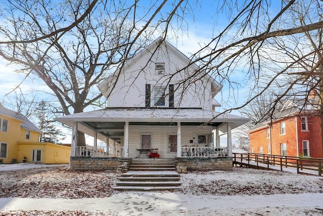 view of front of house featuring covered porch