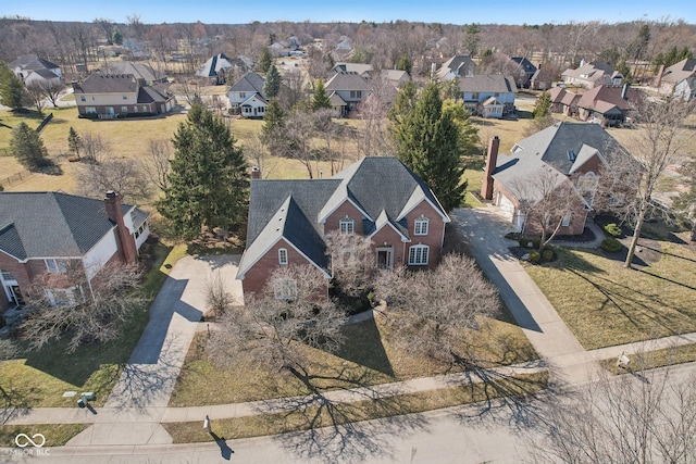 bird's eye view featuring a residential view