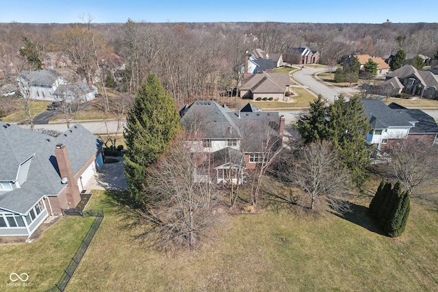 drone / aerial view featuring a residential view