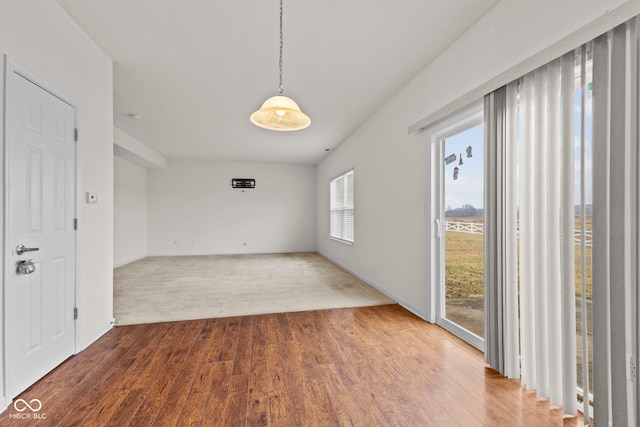 unfurnished dining area featuring hardwood / wood-style floors