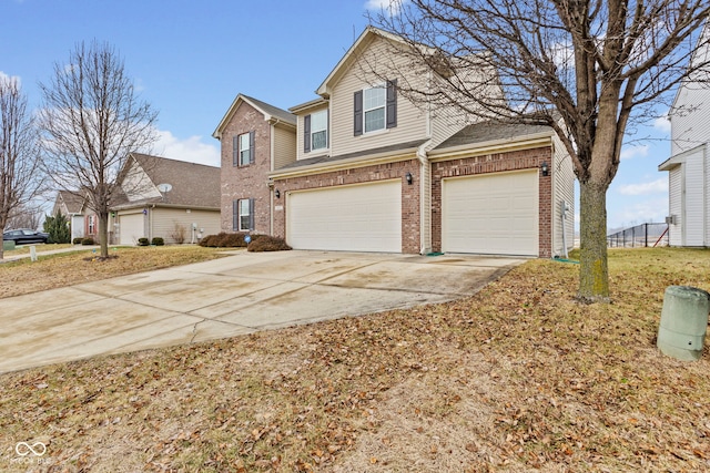 front facade with a garage