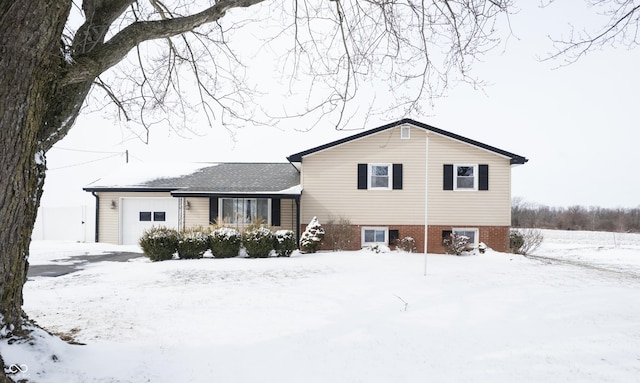 view of front facade with an attached garage