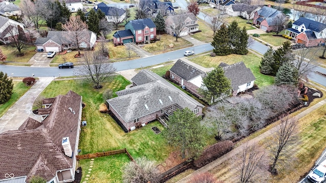 aerial view featuring a residential view