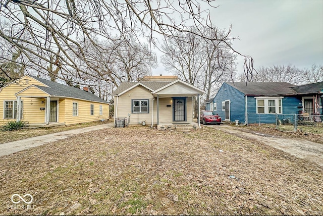 bungalow with fence