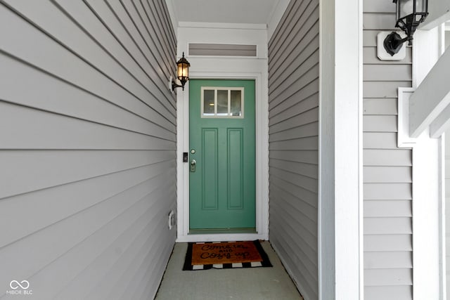 view of doorway to property