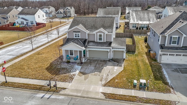 drone / aerial view featuring a residential view