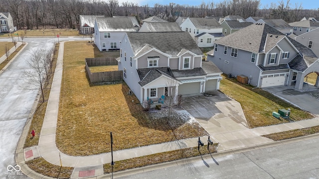 drone / aerial view featuring a residential view