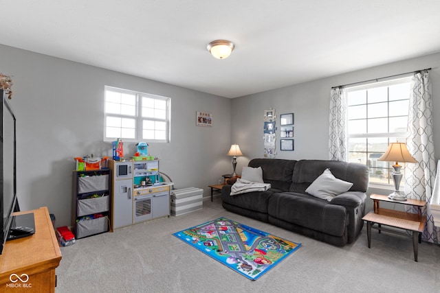 view of carpeted living room