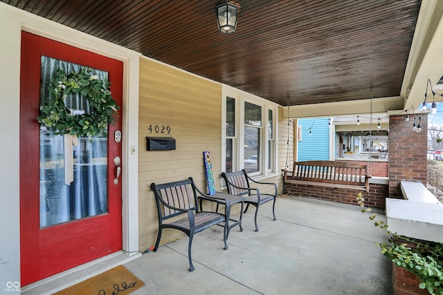 view of patio / terrace with a porch