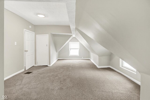 952 N Concord St, Indianapolis, IN 46222 - additional living space with carpet and lofted ceiling