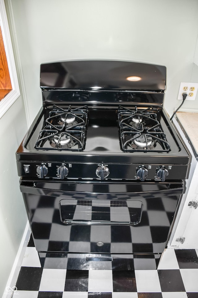 details featuring black gas stove