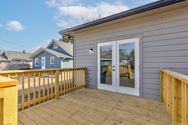 wooden deck featuring fence