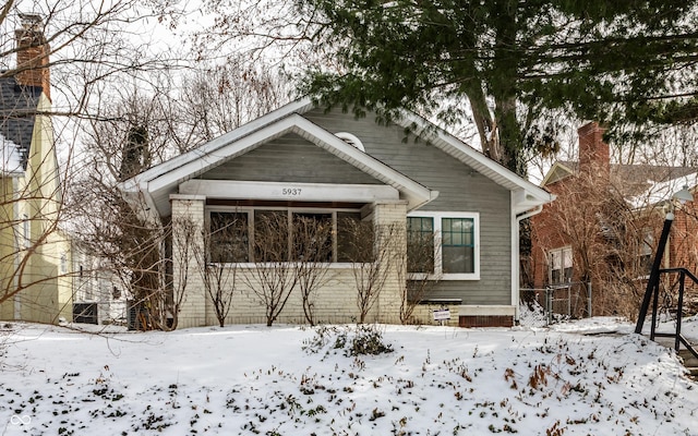 view of bungalow-style home