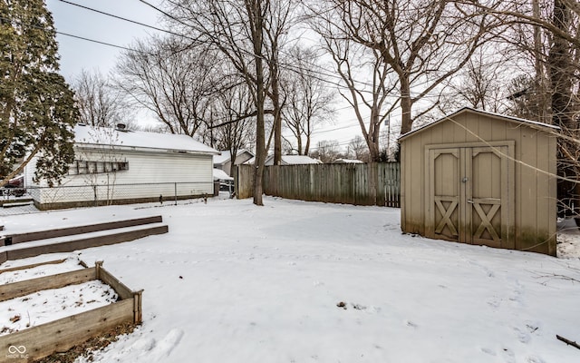 view of snowy yard