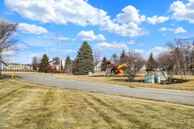 view of street featuring traffic signs