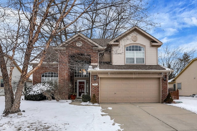 view of front property featuring a garage