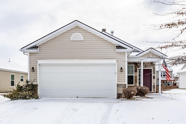 view of front of home with an attached garage