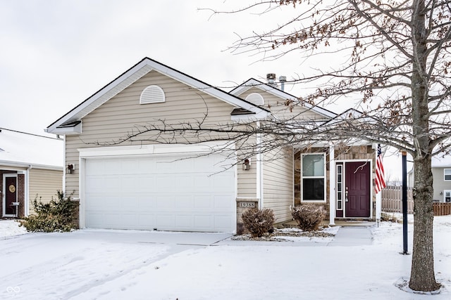 view of front of house with an attached garage