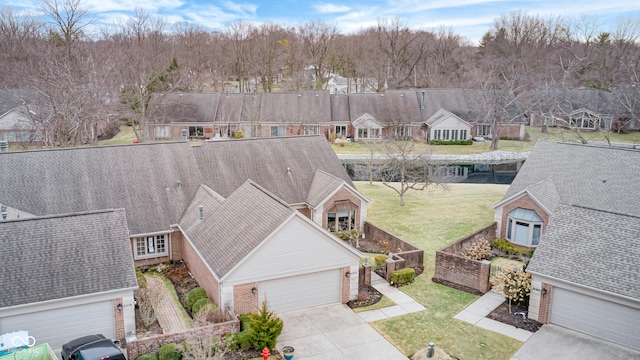 bird's eye view featuring a residential view