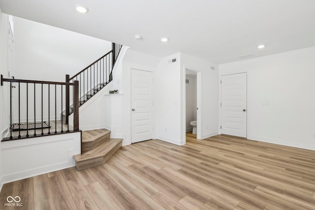 interior space featuring light hardwood / wood-style floors